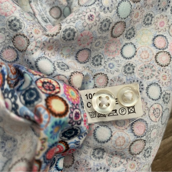 Retro 60s 70s Floral Dress Shirt Made In Italy - Picture 12 of 15